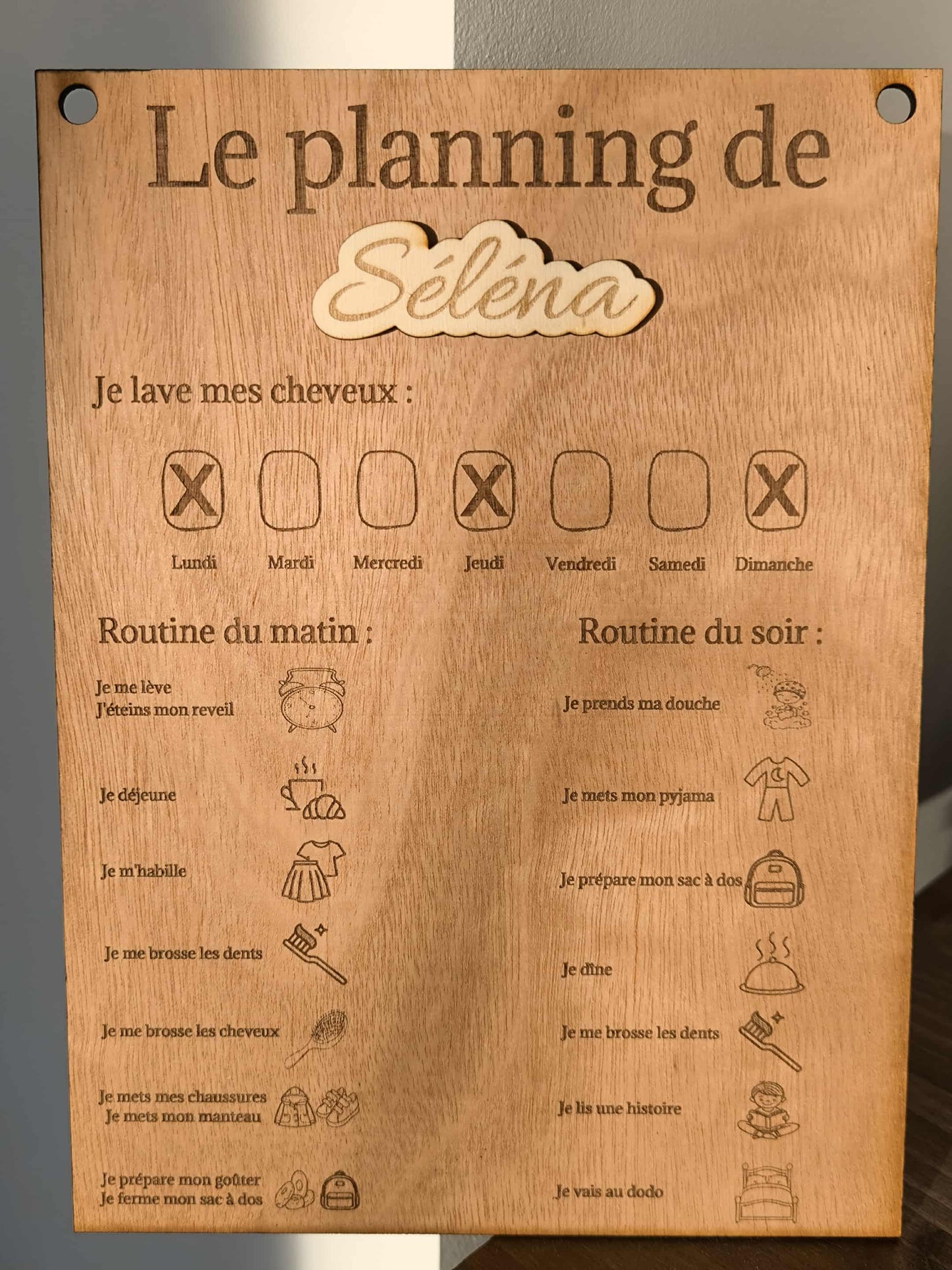 Planning routine enfant