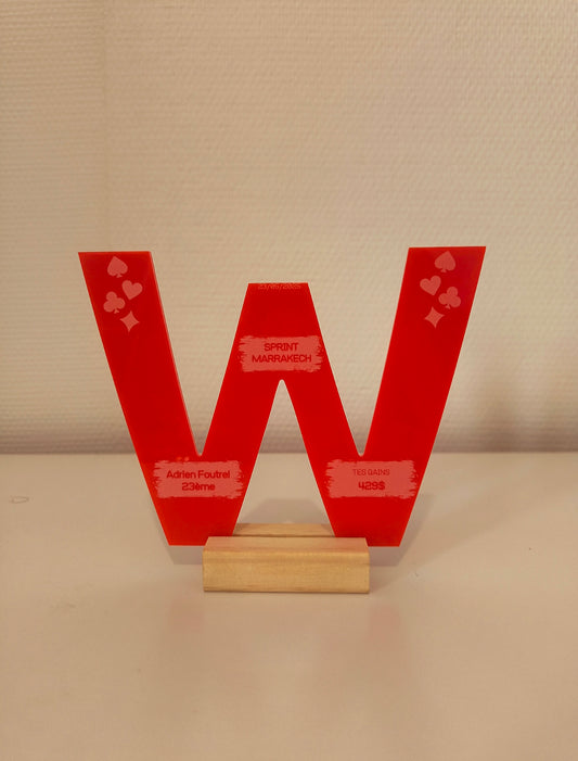 Trophée W rouge